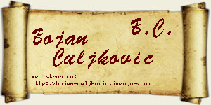 Bojan Čuljković vizit kartica